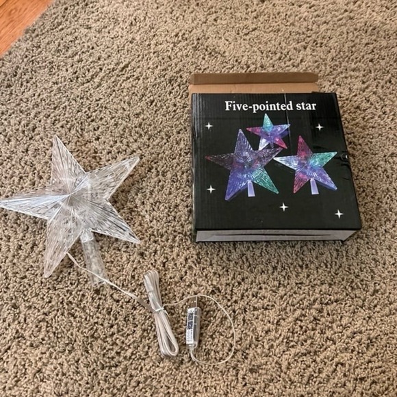 Christmas Tree Topper, 9" Lighted Christmas Tree Topper Star KBG LED 20 Light Mo - Picture 8 of 9